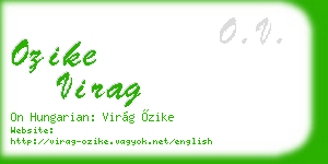 ozike virag business card